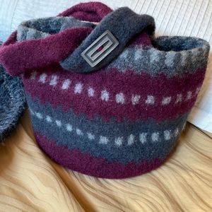 Handmade felted purse and small wallet for cards